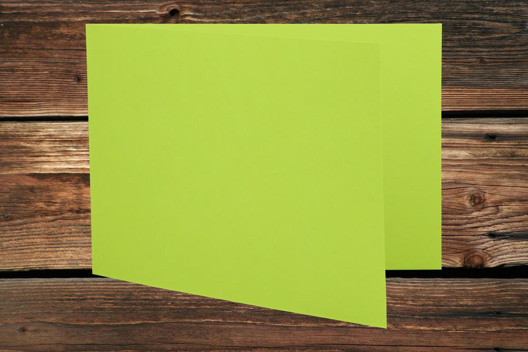 Klappkarten 110x170/340 mm langdoppelt Lindgrün 230 g/qm